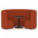 Mawsley Modular Seating Set Circular Booth High Back With Black Table in Era - Experience SF004999