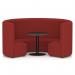 Mawsley Modular Seating Set Circular Booth High Back With Black Table in Era - Extent SF005000