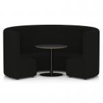 Mawsley Modular Seating Set Circular Booth High Back With Black Table in Era - Forward SF005001