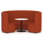 Mawsley Modular Seating Set Circular Booth High Back With White Table in Era - Experience SF005009