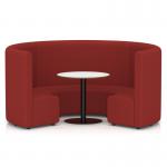 Mawsley Modular Seating Set Circular Booth High Back With White Table in Era - Extent SF005010