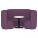 Mawsley Modular Seating Set Circular Booth High Back With White Table in Era - Prime SF005016