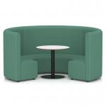 Mawsley Modular Seating Set Circular Booth High Back With White Table in Era - Rest SF005017