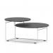 Solstice Coffee Table Black Top White Frame SOL00002