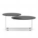 Solstice Coffee Table Black Top White Frame SOL00002