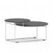 Solstice Coffee Table Black Top White Frame SOL00002