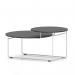 Solstice Coffee Table Black Top White Frame SOL00002