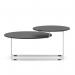 Solstice Coffee Table Black Top White Frame SOL00002