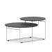Solstice Coffee Table Black Top White Frame SOL00002