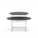 Solstice Coffee Table Black Top White Frame SOL00002