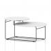 Solstice Coffee Table White Top Black Frame SOL00003
