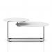 Solstice Coffee Table White Top Black Frame SOL00003