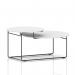 Solstice Coffee Table White Top Black Frame SOL00003