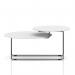 Solstice Coffee Table White Top Black Frame SOL00003