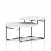 Solstice Coffee Table White Top Black Frame SOL00003