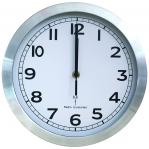 Radio Controlled Wall Clock With Silver Aluminium Case SS0014