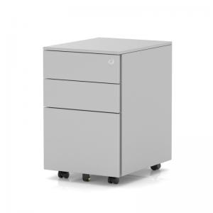 Base Mobile Steel Pedestal 3 Drawer Silver ST000002