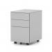 Base Mobile Steel Pedestal 3 Drawer Silver ST000002