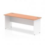 Impulse Panel End 1800/600 Rectangle Desk Beech Top White Panels