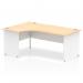 Impulse 1800mm Left Crescent Office Desk Maple Top White Panel End Leg TT000114