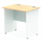 Impulse Panel End 800/600 Rectangle Desk Maple Top White Panels TT000121