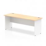 Impulse Panel End 1800/600 Rectangle Desk Maple Top White Panels