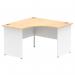 Impulse 1200mm Corner Office Desk Maple Top White Panel End Leg TT000128