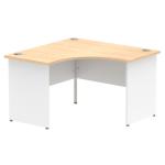 Impulse 1200mm Corner Office Desk Maple Top White Panel End Leg TT000128