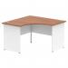 Impulse 1200mm Corner Office Desk Walnut Top White Panel End Leg TT000130