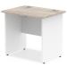 Impulse Panel End 800/600 Rectangle Desk Grey Oak Top White Panels TT000147