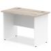 Impulse Panel End 1000/600 Rectangle Desk Grey Oak Top White Panels TT000148