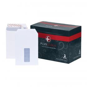 Plus Fabric Envelopes PEFC Pocket Peel & Seal Window 120gsm C5 229x162mm White Ref E24970 Pack of 500 E24970