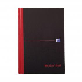 Black n Red Notebook Casebound 90gsm Ruled 192pp A5 Ref 100080459 Pack of 5