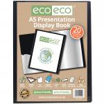 A5 50% Recycled 20 Pocket Presentation Display Book (Pack of 12) eco001