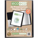 A2 50% Recycled 20 Pocket Presentation Display Book (Pack of 6) eco007