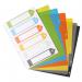 A4 50% Recycled Set 6 Wide Index File Dividers  eco027