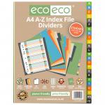 A4 50% Recycled Set 24 A-Z Index File Dividers (Pack of 12) eco030
