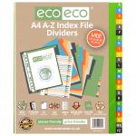 A4 50% Recycled Set 24 A-Z Wide Index File Dividers (Pack of 12) eco031