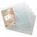 Pack 5 A5 95% Recycled Clear Press Stud Wallets eco032