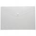 Pack 5 A4+ 95% Recycled Clear Press Stud Wallets eco033