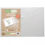 Pack 5 A4+ 95% Recycled Press Stud Wallets (Pack of 5) eco033