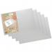 Pack 5 A3 95% Recycled Clear Press Stud Wallets eco034