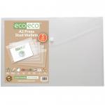 Pack 5 A3 95% Recycled Press Stud Wallets (Pack of 5) eco034