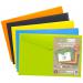 Pack 5 A4+ 50% Recycled Colour Press Stud Wallets eco035