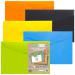 Pack 5 A4+ 50% Recycled Colour Press Stud Wallets eco035