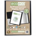 A2 50% Recycled 10 Pocket Presentation Display Book (Pack of 6) eco044