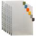 A4 95% Recycled Set 12 Index Tabbed Premier Multi Punched Pockets eco058