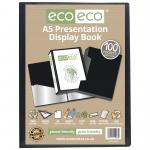 A5 50% Recycled 100 Pocket Presentation Display Book & Box (Pack of 12) eco065