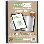 A4 50% Recycled 80 Pocket Presentation Display Book (Pack of 6) eco066