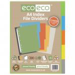 A4 50% Recycled Set 5 Index File Dividers (Pack of 12) eco071